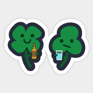 Four Leaf Clovers are Lucky Sticker